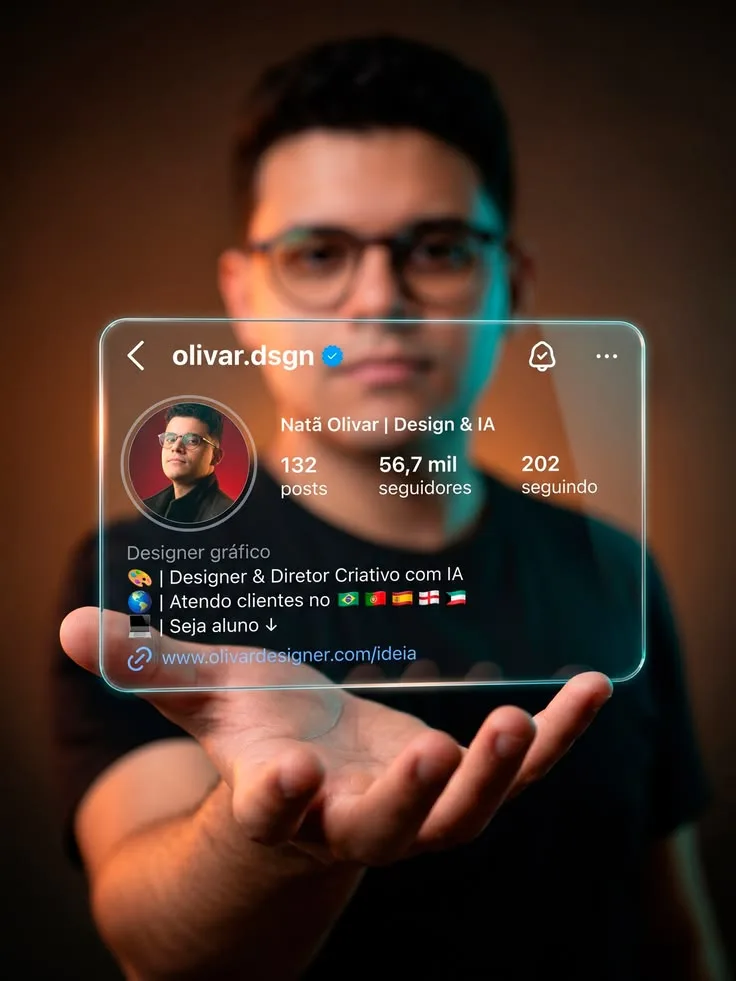 Exemplo de perfil nas redes sociais 1